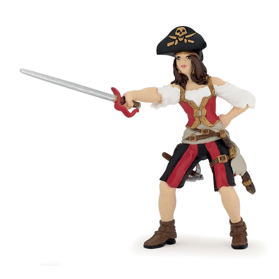 Femme pirate Papo en PVC, Collection Pirates et corsaires, jouet éducatif idéal pour enfants