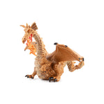 Figurine Dragon or avec flamme Papo en PVC, Collection Monde enchanté, jouet éducatif idéal pour enfants