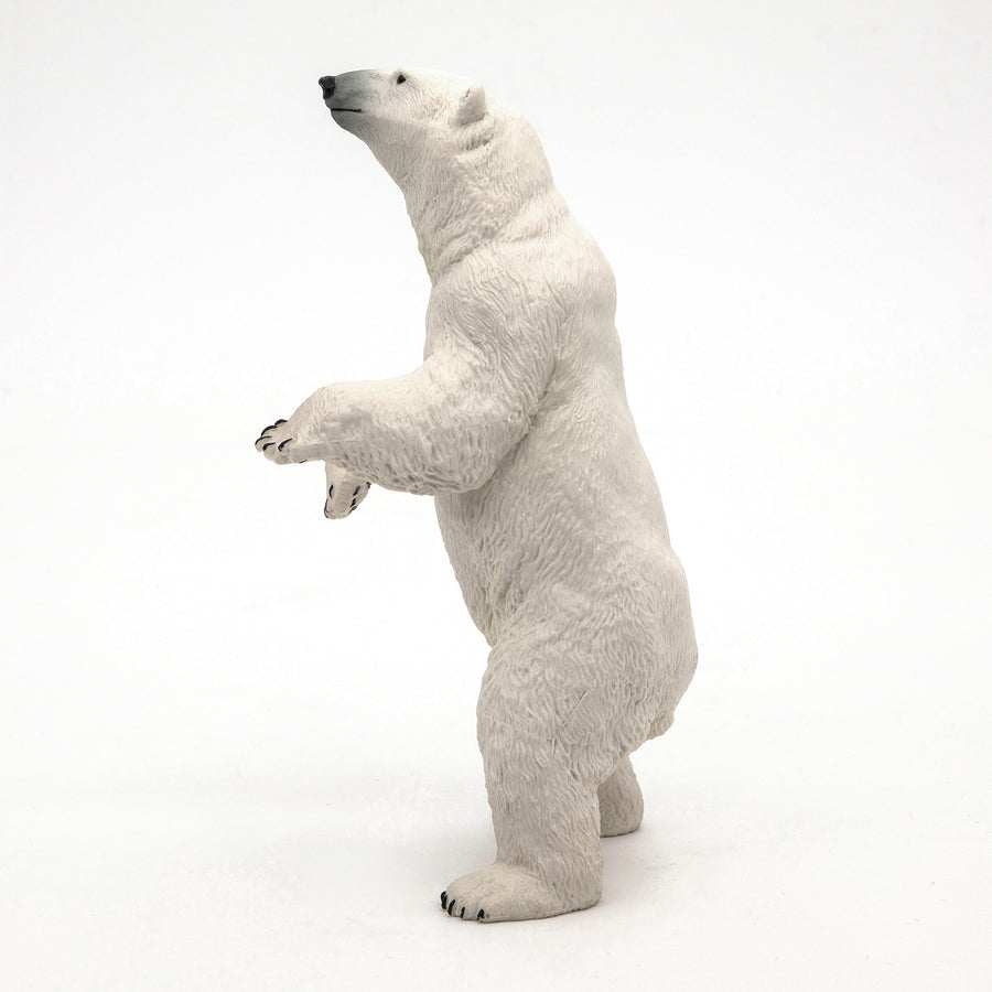 Figurine Ours polaire debout Papo en PVC, Collection Animaux sauvages, jouet éducatif idéal pour enfants et collectionneurs
