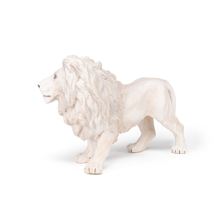Grand lion blanc Papo en PVC, Collection figurines géantes, jouet éducatif idéal pour enfants