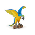Figurine Perroquet Ara bleu Papo en PVC, thème oiseaux, Collection Animaux sauvages, jouet éducatif idéal pour enfants et collectionneurs