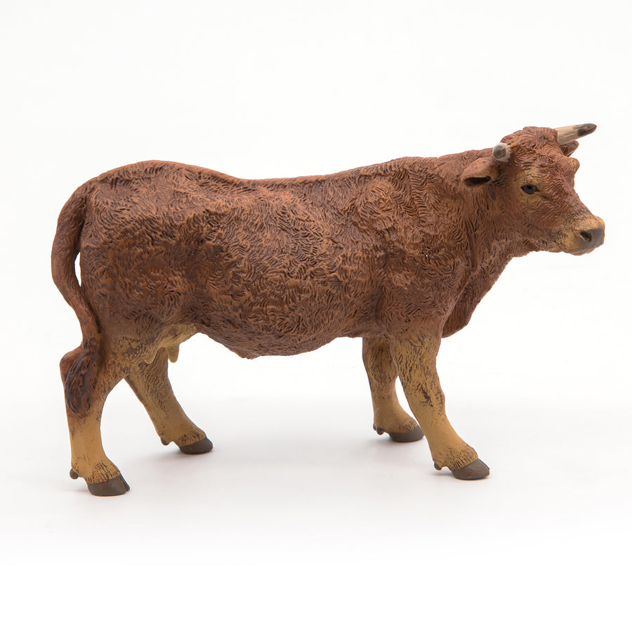 Figurine Vache limousine Papo en PVC, Collection Vie à la ferme, jouet éducatif idéal pour enfants et collectionneurs