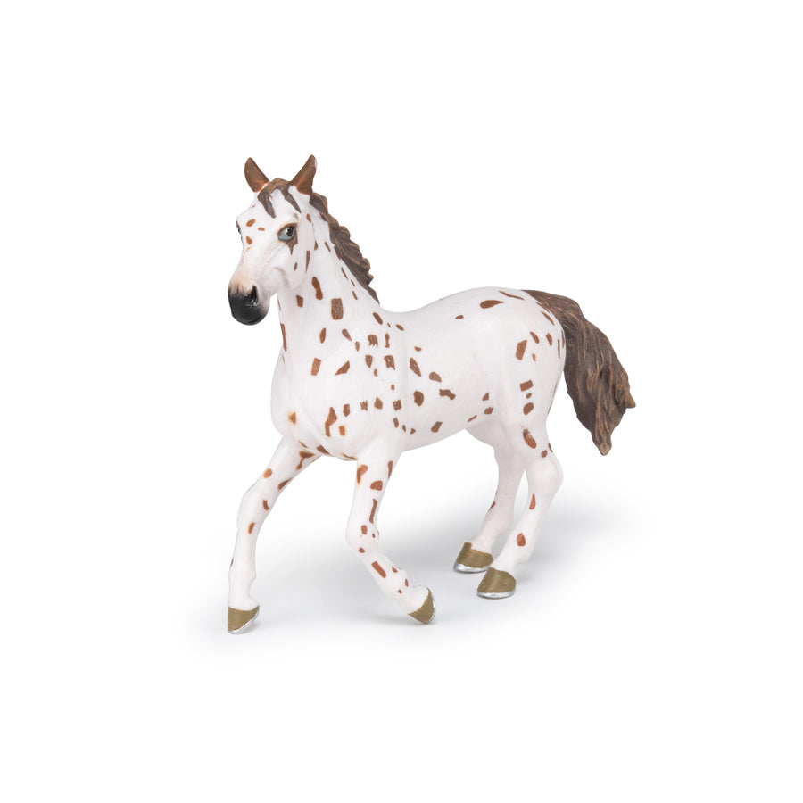 Jument appaloosa brune Papo en PVC, Collection chevaux, jouet éducatif idéal pour enfants et collectionneurs