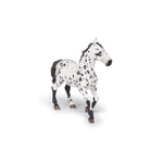Cheval appaloosa noir Papo en PVC, Collection chevaux, jouet éducatif idéal pour enfants et collectionneurs
