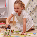 Figurine Cheval de saut d'obstacle et sa cavalière Papo en PVC, Collection chevaux, jouet éducatif idéal pour enfants et collectionneurs