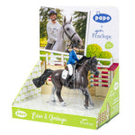 Figurine Eden et Qimbaya Papo en PVC, Collection chevaux, jouet éducatif idéal pour enfants et collectionneurs