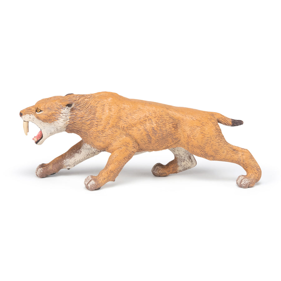 Figurine Smilodon Papo en PVC, thème préhistorique, Collection Dinosaures, jouet éducatif idéal pour enfants et collectionneurs