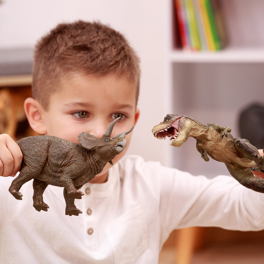 Tricératops Papo en PVC, Collection Dinosaures, jouet éducatif idéal pour enfants et collectionneurs