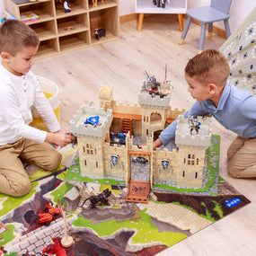 Le Château du Maître des armes Papo en bois, Collection Médiéval, jouet éducatif idéal pour enfants et collectionneurs